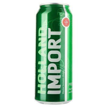 Упаковка Holland Import, світле, фільтроване, 4,8%, з/б, 0,5 л