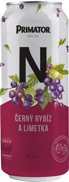 Упаковка Primator Black Currant Lime світле безалкогольне з/б 0.5 л