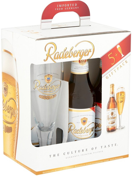 Подарунковий набiр Radeberger 5*0.33+бокал 0.2