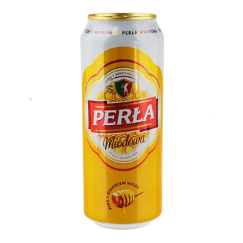 Пиво Perla Miodowa 0.5 з/б