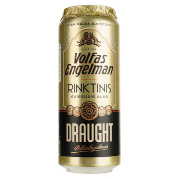 Пиво Volfas Engelman Rinktinis Draught 0.5 з/б