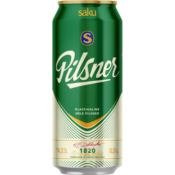 Упаковка пива Saku Pilsner 0.5 з/б