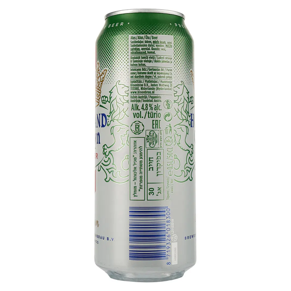 Упаковка пива Holland Crown Lager 0.5 з/б
