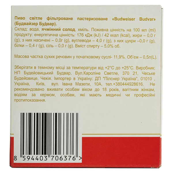Подарочный набор пиво Budweiser Budvar original 5 банок*0.5л+кружка 0.3л