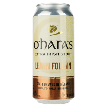 Упаковка пива O'Hara's Leann Follain Extra Stout 0.44 з/б