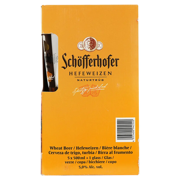 Подарунковий набiр Schofferhofer пшеничне 5*0.5+стакан 0.5